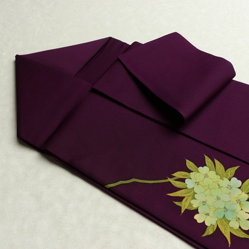 名古屋帯 太鼓柄 正絹 花柄 名古屋仕立て なごや帯 リサイクル帯 帯 シンプル 紫・藤色_画像21