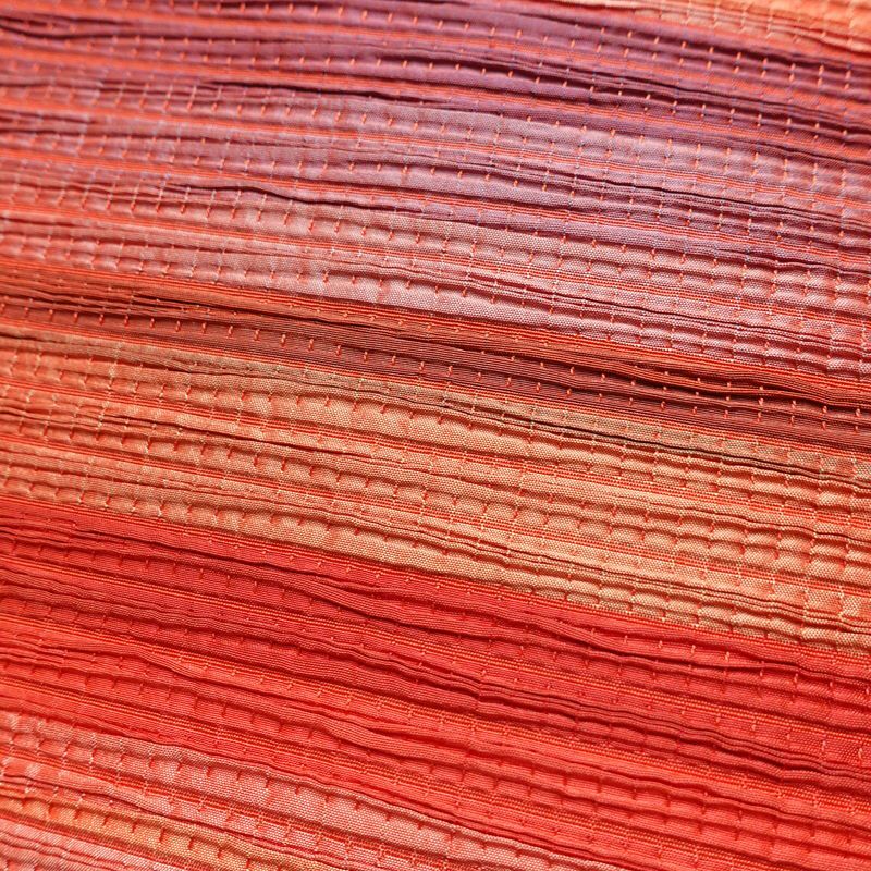 名古屋帯 太鼓柄 正絹 縞柄・線柄 名古屋仕立て なごや帯 リサイクル帯 帯 モダン 赤・朱_画像3