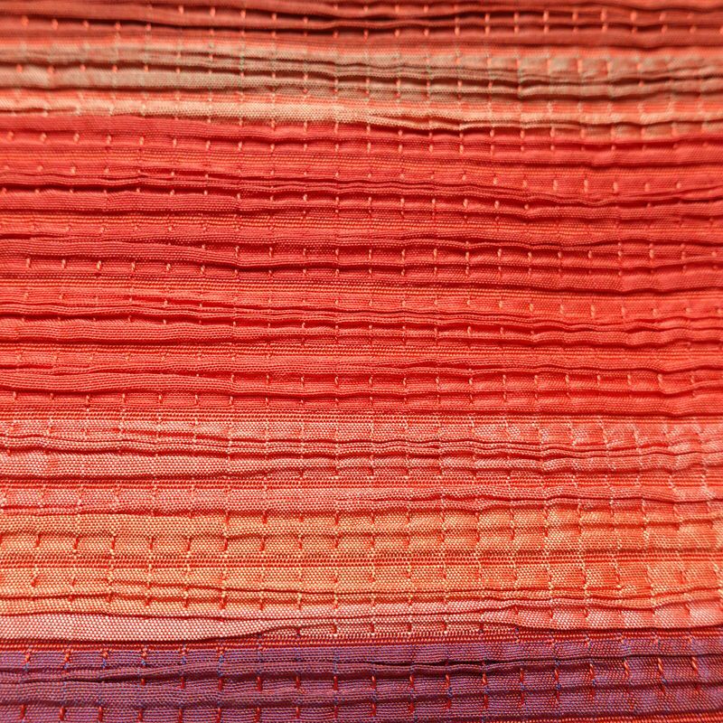 名古屋帯 太鼓柄 正絹 縞柄・線柄 名古屋仕立て なごや帯 リサイクル帯 帯 モダン 赤・朱_画像4