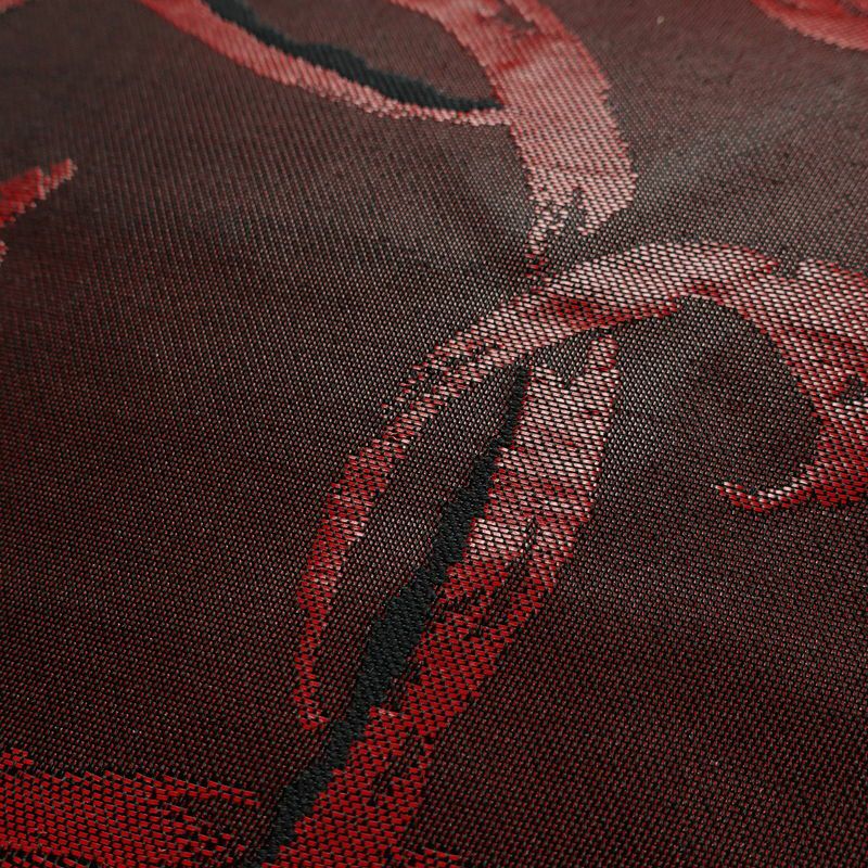 名古屋帯 六通柄 良品 正絹 木の葉・植物柄 名古屋仕立て なごや帯 リサイクル帯 帯 小豆・エンジ_画像5