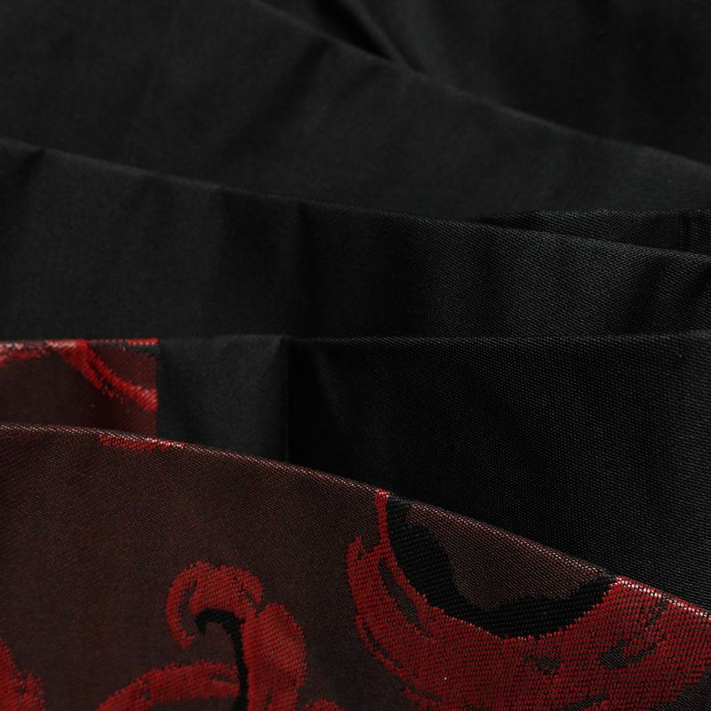 名古屋帯 六通柄 良品 正絹 木の葉・植物柄 名古屋仕立て なごや帯 リサイクル帯 帯 小豆・エンジ_画像18