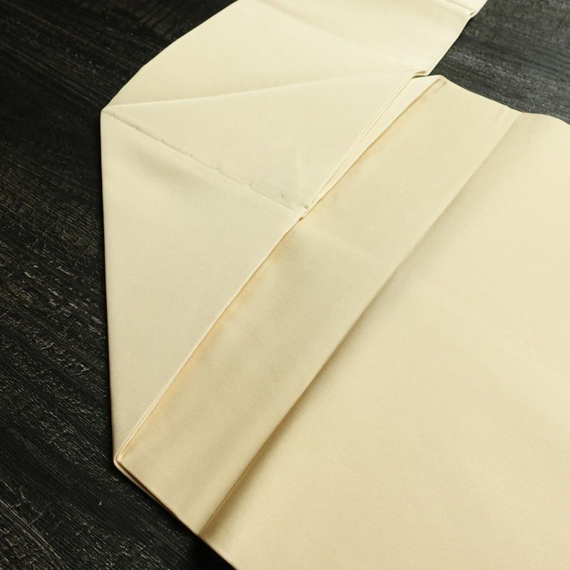 名古屋帯 太鼓柄 良品 正絹 花柄 名古屋仕立て なごや帯 リサイクル帯 帯 刺繍 シンプル ベージュ_画像17
