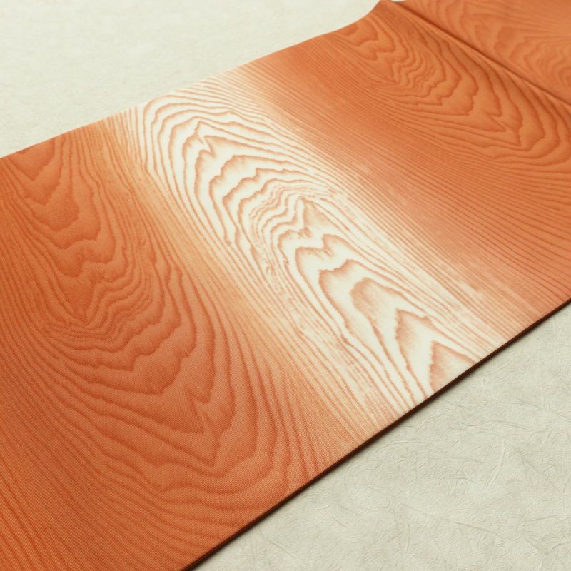 名古屋帯 太鼓柄 良品 落款入り 正絹 幾何学柄・抽象柄 名古屋仕立て なごや帯 リサイクル帯 帯 橙_画像12