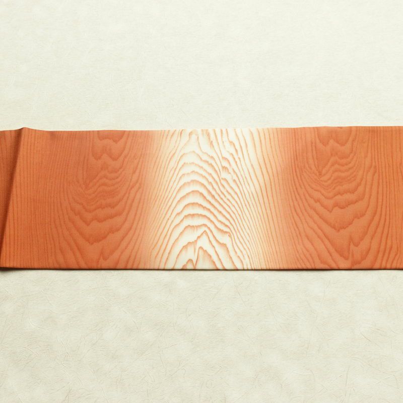 名古屋帯 太鼓柄 良品 落款入り 正絹 幾何学柄・抽象柄 名古屋仕立て なごや帯 リサイクル帯 帯 橙_画像15