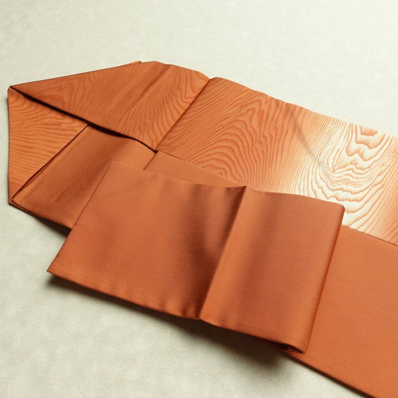 名古屋帯 太鼓柄 良品 落款入り 正絹 幾何学柄・抽象柄 名古屋仕立て なごや帯 リサイクル帯 帯 橙_画像21