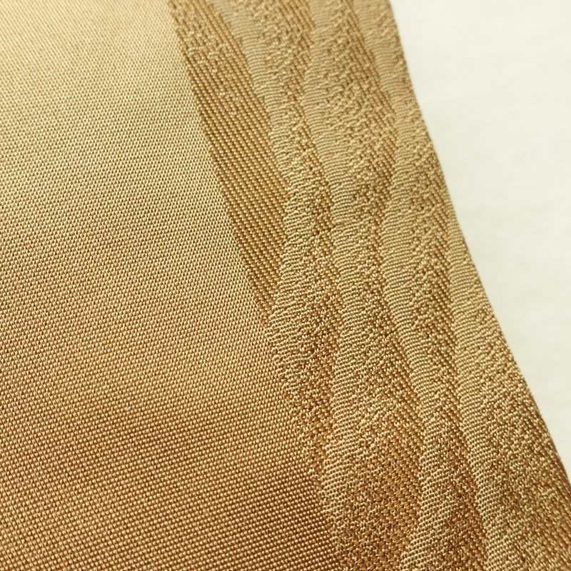 名古屋帯 六通柄 良品 正絹 古典柄 名古屋仕立て なごや帯 リサイクル帯 帯 箔 黄・黄土色_画像7