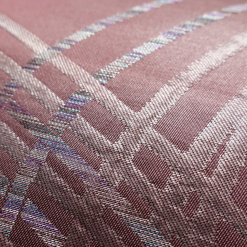 名古屋帯 太鼓柄 正絹 幾何学柄・抽象柄 名古屋仕立て なごや帯 リサイクル帯 帯 シンプル 紫・藤色_画像5