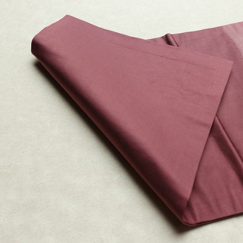 名古屋帯 太鼓柄 正絹 幾何学柄・抽象柄 名古屋仕立て なごや帯 リサイクル帯 帯 シンプル 紫・藤色_画像9