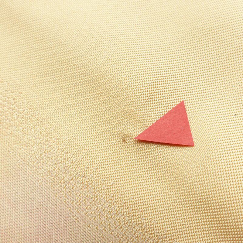 名古屋帯 太鼓柄 正絹 花柄 名古屋仕立て なごや帯 リサイクル帯 帯 金糸 シンプル オレンジベージュ 橙_画像13