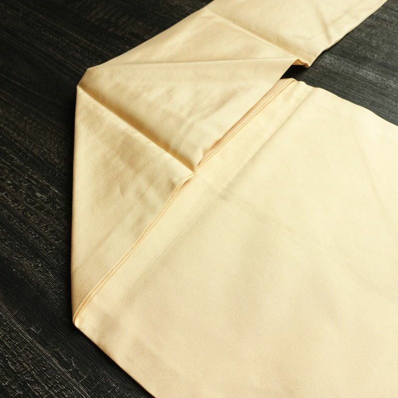 名古屋帯 太鼓柄 正絹 花柄 名古屋仕立て なごや帯 リサイクル帯 帯 金糸 シンプル オレンジベージュ 橙_画像19