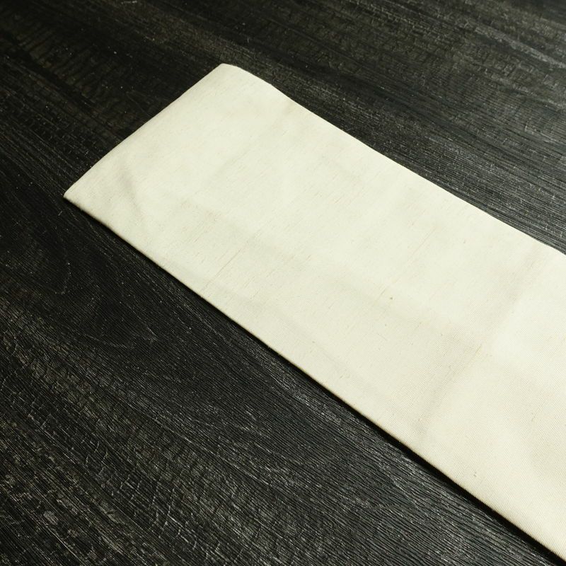 名古屋帯 太鼓柄 落款入り 正絹 風景柄 名古屋仕立て なごや帯 リサイクル帯 帯 白_画像16