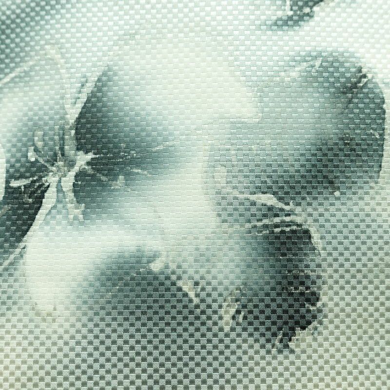 名古屋帯 斉藤三才 太鼓柄 落款入り 正絹 花柄 名古屋仕立て なごや帯 リサイクル帯 帯 シンプル 青・紺_画像3