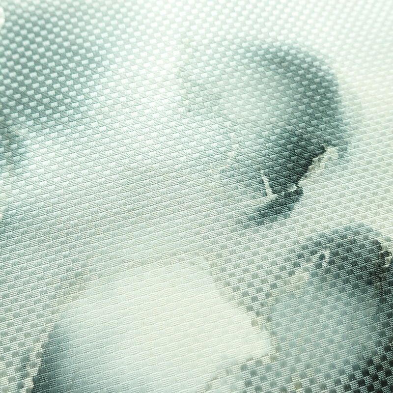 名古屋帯 斉藤三才 太鼓柄 落款入り 正絹 花柄 名古屋仕立て なごや帯 リサイクル帯 帯 シンプル 青・紺_画像4