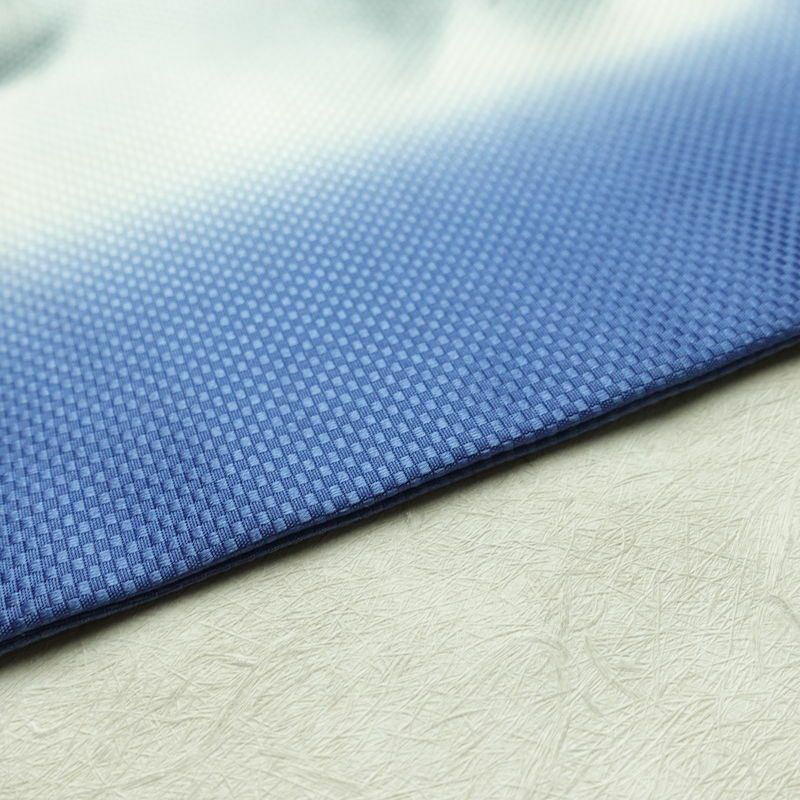 名古屋帯 斉藤三才 太鼓柄 落款入り 正絹 花柄 名古屋仕立て なごや帯 リサイクル帯 帯 シンプル 青・紺_画像11