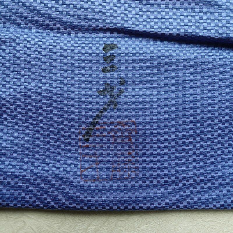 名古屋帯 斉藤三才 太鼓柄 落款入り 正絹 花柄 名古屋仕立て なごや帯 リサイクル帯 帯 シンプル 青・紺_画像16