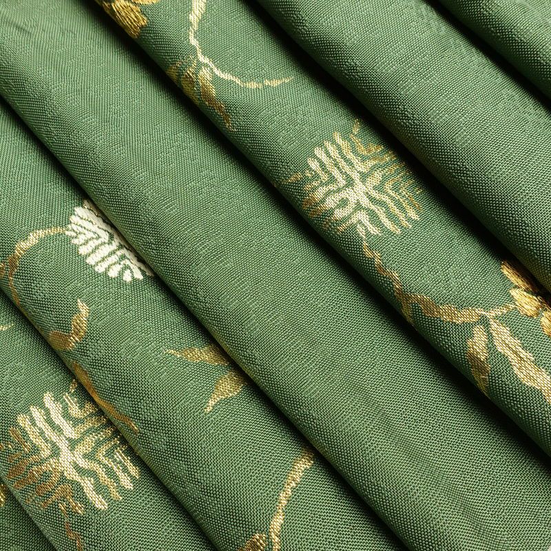 袋帯 太鼓柄 フォーマル用 正絹 花柄 リサイクル帯 帯 金糸 緑・うぐいす色_画像17