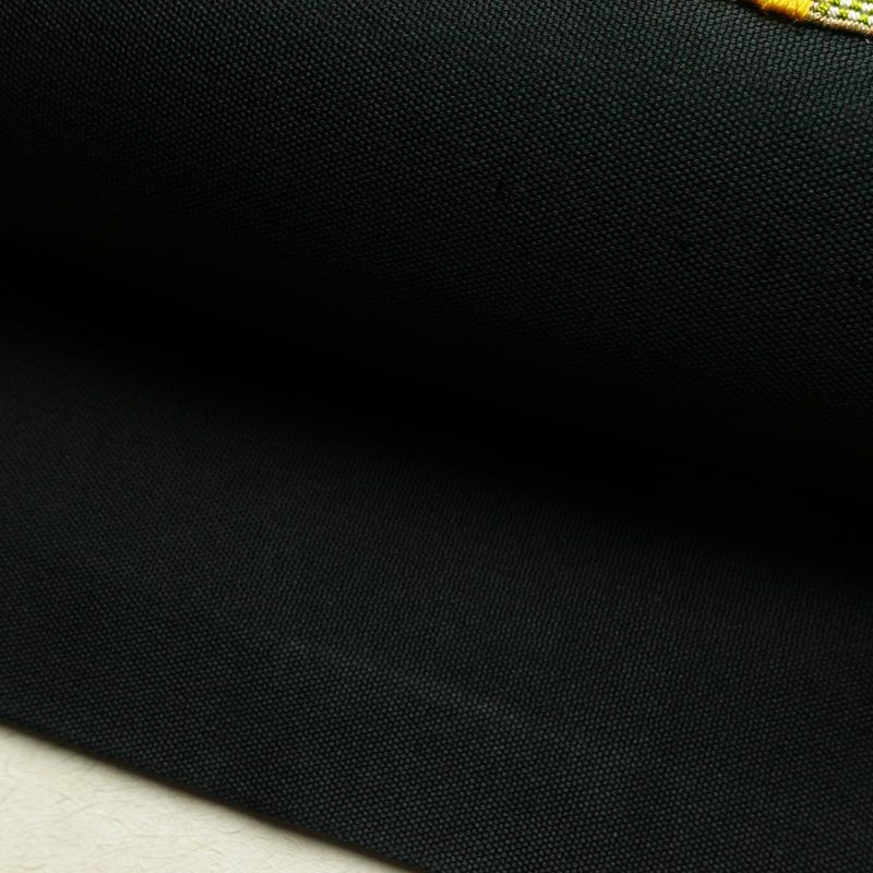 名古屋帯 太鼓柄 金駒刺繍 正絹 古典柄 名古屋仕立て なごや帯 リサイクル帯 帯 刺繍 シンプル 黒_画像7