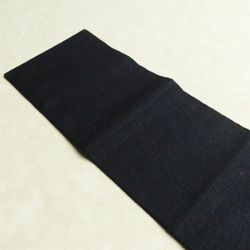 名古屋帯 六通柄 正絹 幾何学柄・抽象柄 名古屋仕立て なごや帯 リサイクル帯 帯 青・紺_画像16