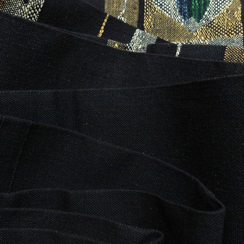 名古屋帯 六通柄 正絹 幾何学柄・抽象柄 名古屋仕立て なごや帯 リサイクル帯 帯 青・紺_画像18