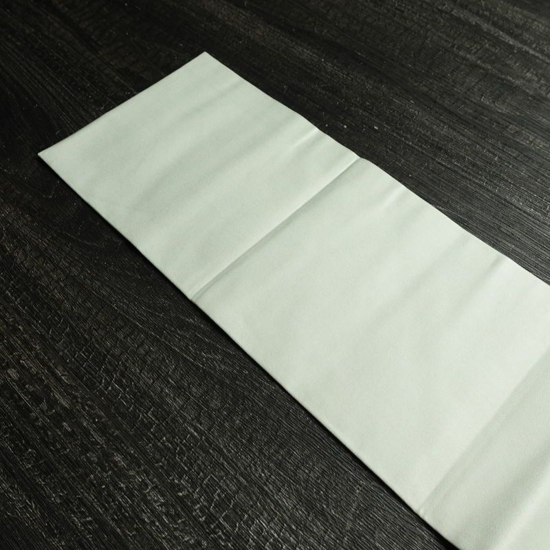 名古屋帯 太鼓柄 落款入り 正絹 人物・動物柄 名古屋仕立て なごや帯 リサイクル帯 帯 箔 緑・うぐいす色_画像17