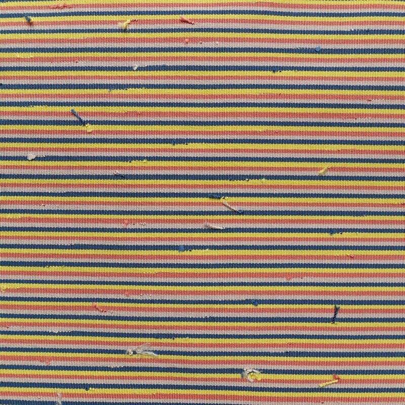 名古屋帯 髭紬 全通柄 美品 正絹 縞柄・線柄 通し仕立て なごや帯 リサイクル帯 帯 多色使い_画像2