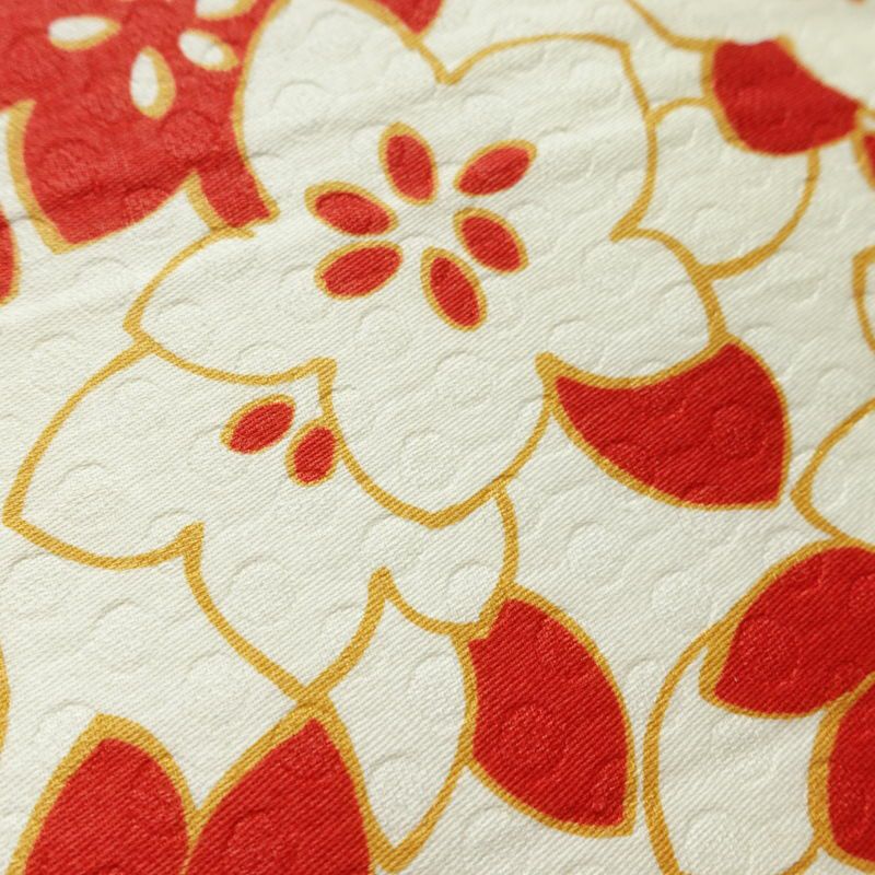 名古屋帯 全通柄 良品 正絹 花柄 名古屋仕立て なごや帯 リサイクル帯 帯 多色使い_画像6