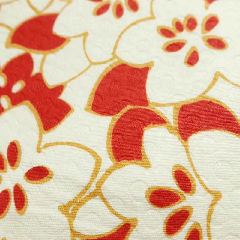 名古屋帯 全通柄 良品 正絹 花柄 名古屋仕立て なごや帯 リサイクル帯 帯 多色使い_画像8