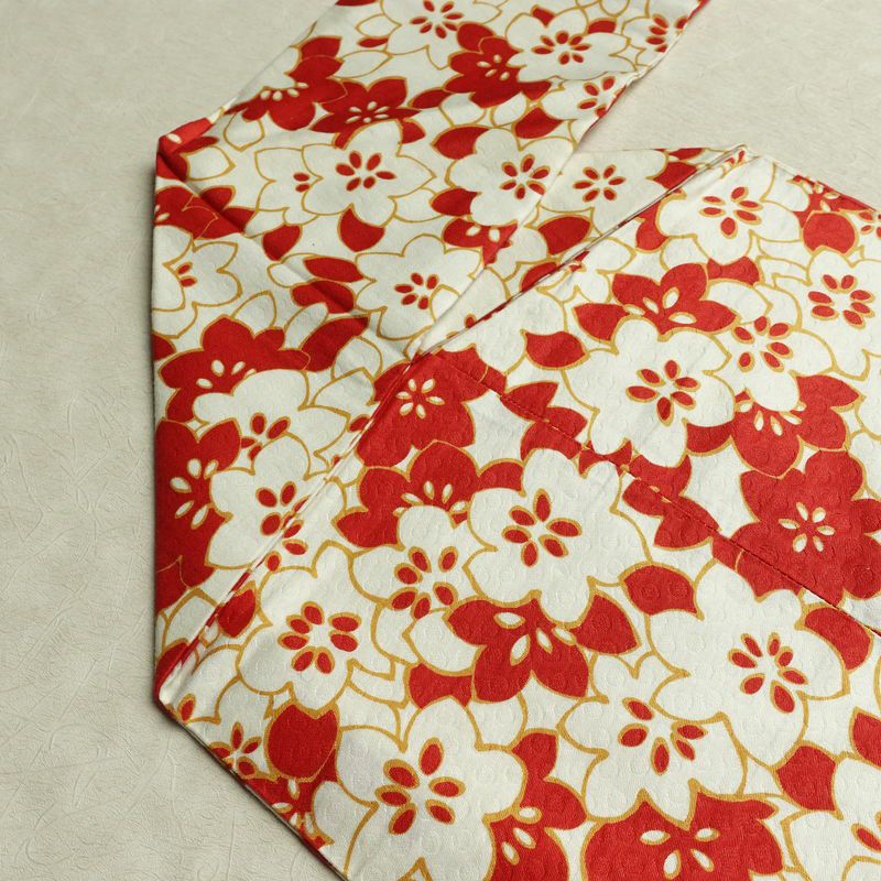 名古屋帯 全通柄 良品 正絹 花柄 名古屋仕立て なごや帯 リサイクル帯 帯 多色使い_画像20