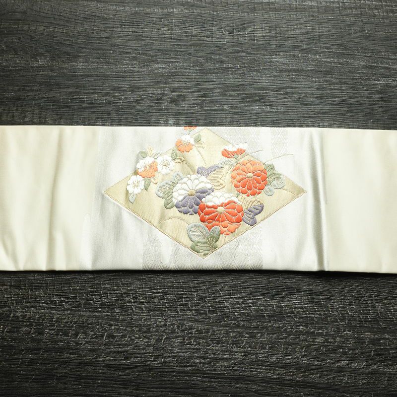 名古屋帯 桃山招宴文 九寸本金 太鼓柄 良品 正絹 古典柄 名古屋仕立て なごや帯 リサイクル帯 帯 箔 金糸 金・銀_画像13