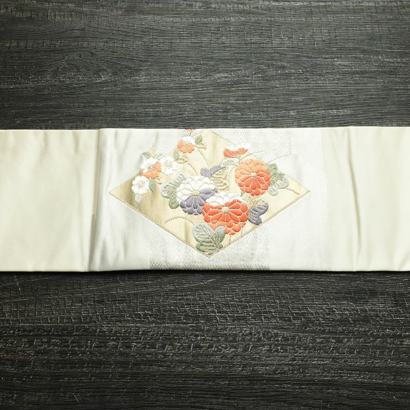 名古屋帯 桃山招宴文 九寸本金 太鼓柄 良品 正絹 古典柄 名古屋仕立て なごや帯 リサイクル帯 帯 箔 金糸 金・銀_画像14