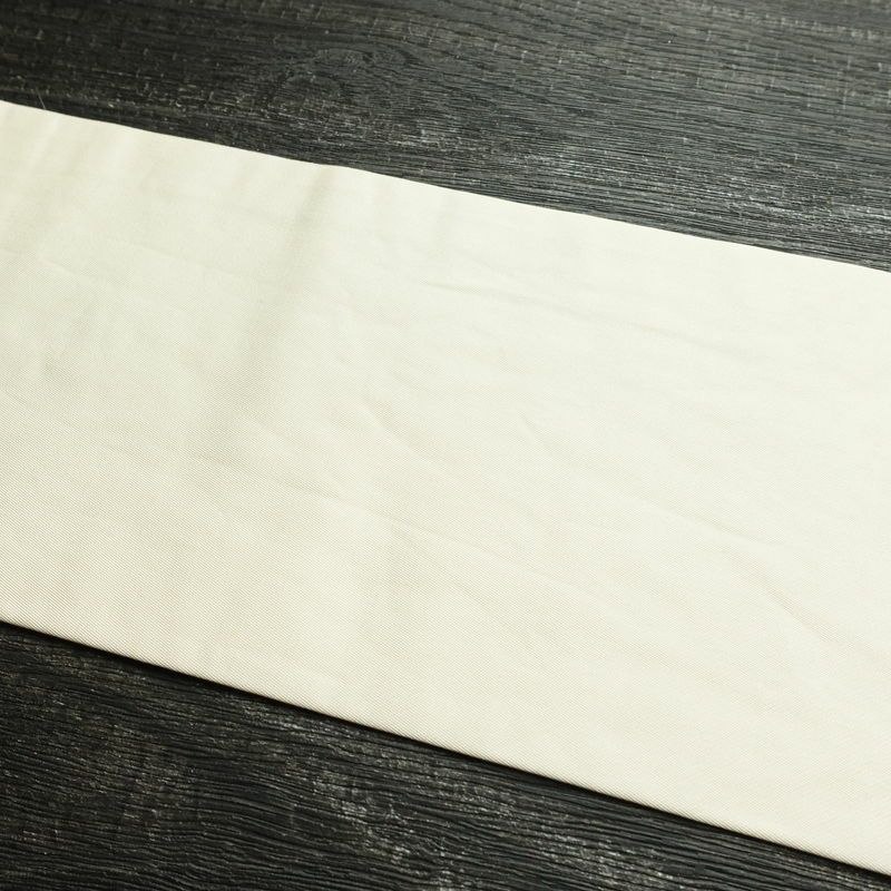 名古屋帯 太鼓柄 正絹 幾何学柄・抽象柄 名古屋仕立て なごや帯 リサイクル帯 帯 箔 白_画像15