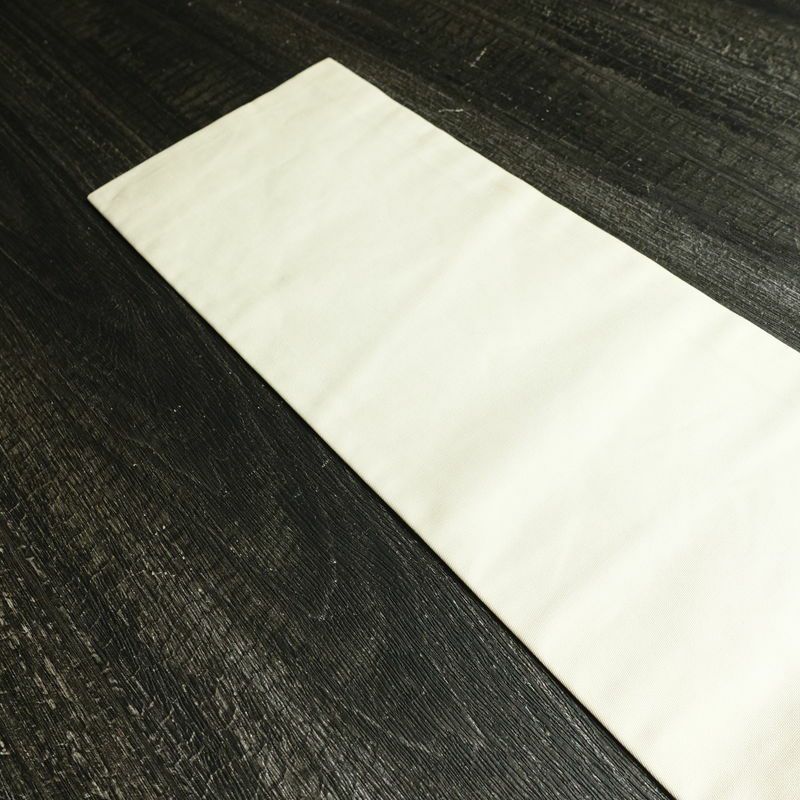 名古屋帯 太鼓柄 正絹 幾何学柄・抽象柄 名古屋仕立て なごや帯 リサイクル帯 帯 箔 白_画像16