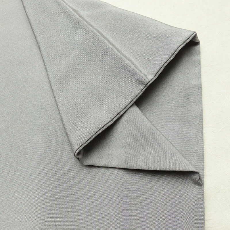 色留袖 落款入り 縮緬 正絹 幾何学柄・抽象柄 袷仕立て 身丈157.5cm 裄丈63.5cm リサイクル着物 着物 共八掛 シンプル グレー_画像16