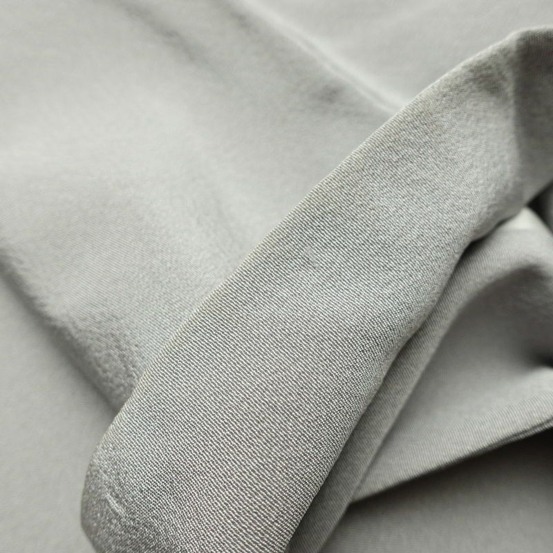 色留袖 落款入り 縮緬 正絹 幾何学柄・抽象柄 袷仕立て 身丈157.5cm 裄丈63.5cm リサイクル着物 着物 共八掛 シンプル グレー_画像17