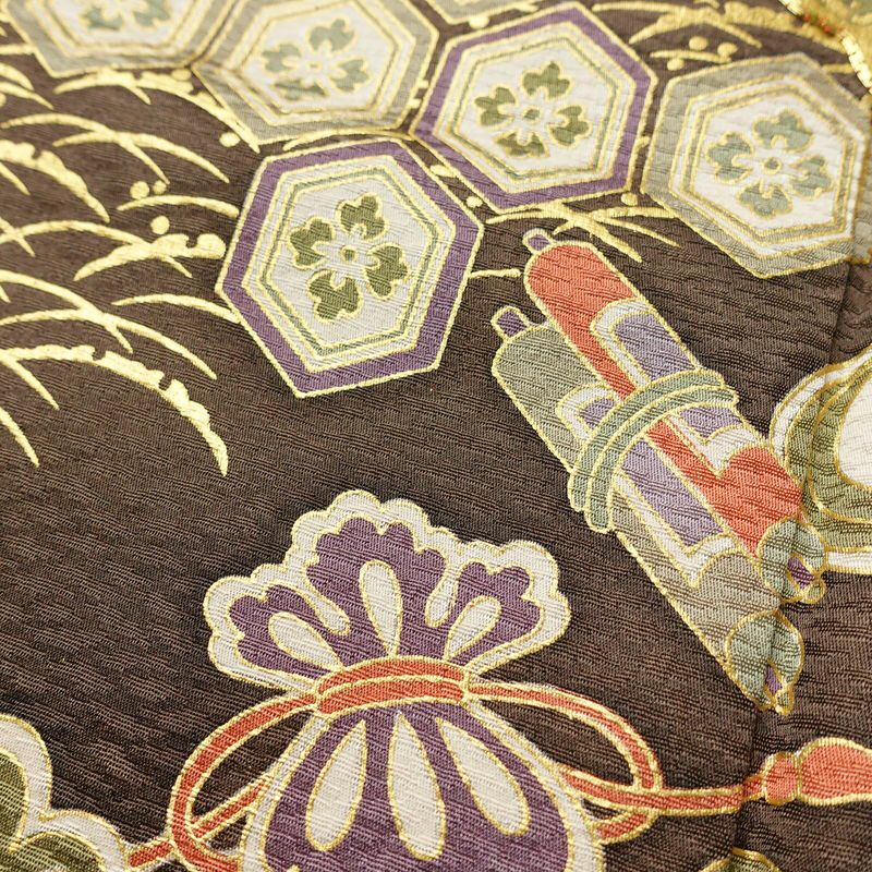 振袖 良品 金駒刺繍 正絹 古典柄 袷仕立て 身丈159.5cm 裄丈65cm リサイクル着物 着物 箔 金彩 成人式 二十歳 二十歳の集い フォーマル 華やか 菊 黄・黄土色_画像10