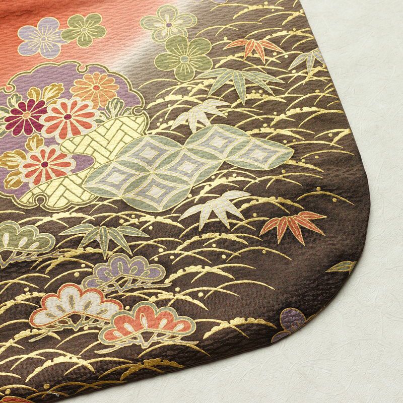 振袖 良品 金駒刺繍 正絹 古典柄 袷仕立て 身丈159.5cm 裄丈65cm リサイクル着物 着物 箔 金彩 成人式 二十歳 二十歳の集い フォーマル 華やか 菊 黄・黄土色_画像16