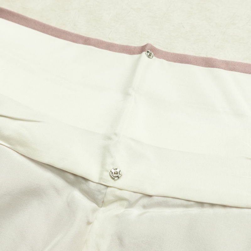 付け下げ 良品 しつけ糸付き 正絹 風景柄 袷仕立て 身丈166.5cm 裄丈66cm リサイクル着物 着物 箔 入学式 卒業式 七五三 お宮参り フォーマル 紫・藤色_画像20