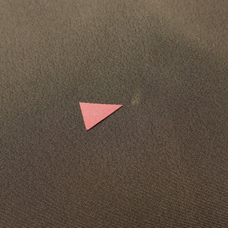 付け下げ 縮緬 金駒刺繍 正絹 木の葉・植物柄 袷仕立て 身丈153.5cm 裄丈63cm リサイクル着物 着物 箔 卒業式 フォーマル 茶_画像14