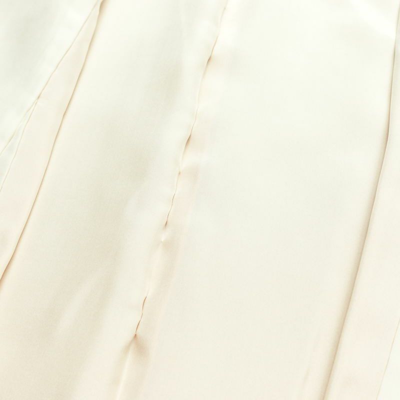 訪問着 良品 しつけ糸付き 綸子 正絹 木の葉・植物柄 袷仕立て 身丈163cm 裄丈67.5cm リサイクル着物 着物 箔 金彩 入学式 卒業式 七五三 お宮参り フォーマル 橙_画像19