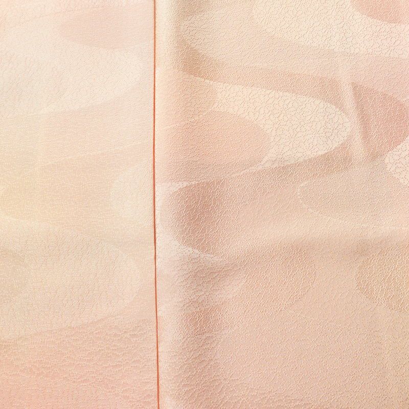 小紋 堅牢染 正絹 流水・波柄 袷仕立て 身丈161.5cm 裄丈68.5cm リサイクル着物 着物 ピンク_画像6