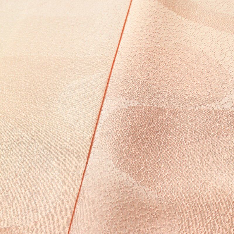 小紋 堅牢染 正絹 流水・波柄 袷仕立て 身丈161.5cm 裄丈68.5cm リサイクル着物 着物 ピンク_画像7