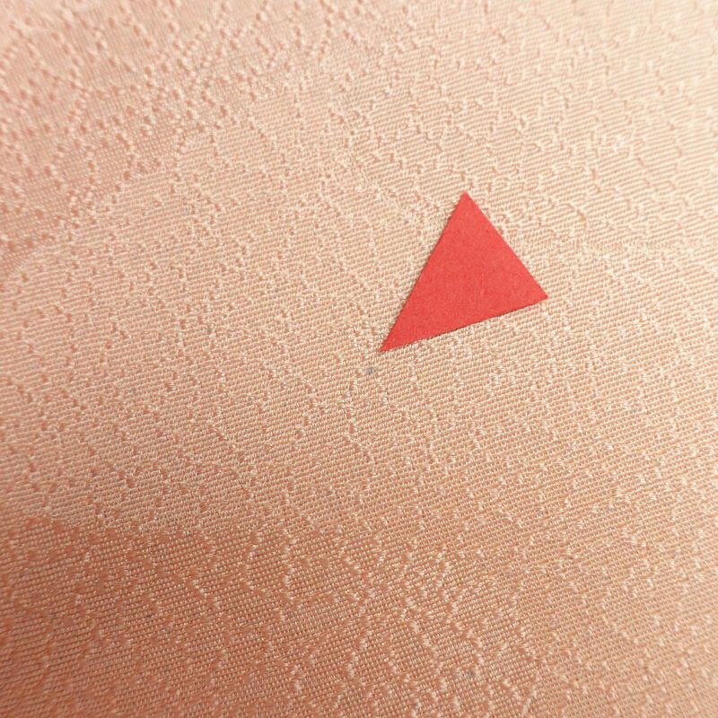 小紋 堅牢染 正絹 流水・波柄 袷仕立て 身丈161.5cm 裄丈68.5cm リサイクル着物 着物 ピンク_画像17