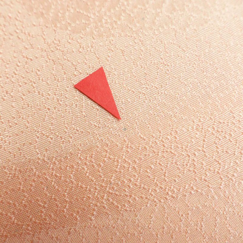 小紋 堅牢染 正絹 流水・波柄 袷仕立て 身丈161.5cm 裄丈68.5cm リサイクル着物 着物 ピンク_画像18