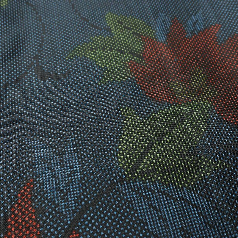 大島紬 良品 証紙なし しつけ糸付き 正絹 木の葉・植物柄 袷仕立て 身丈158.5cm 裄丈64.5cm リサイクル着物 着物 青・紺_画像9