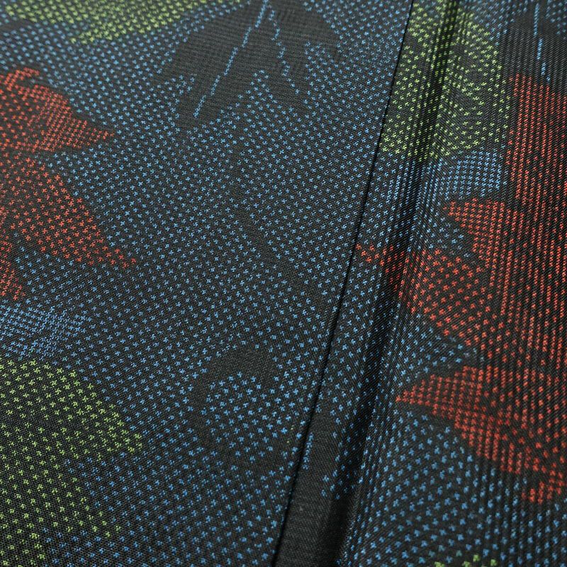 大島紬 良品 証紙なし しつけ糸付き 正絹 木の葉・植物柄 袷仕立て 身丈158.5cm 裄丈64.5cm リサイクル着物 着物 青・紺_画像10