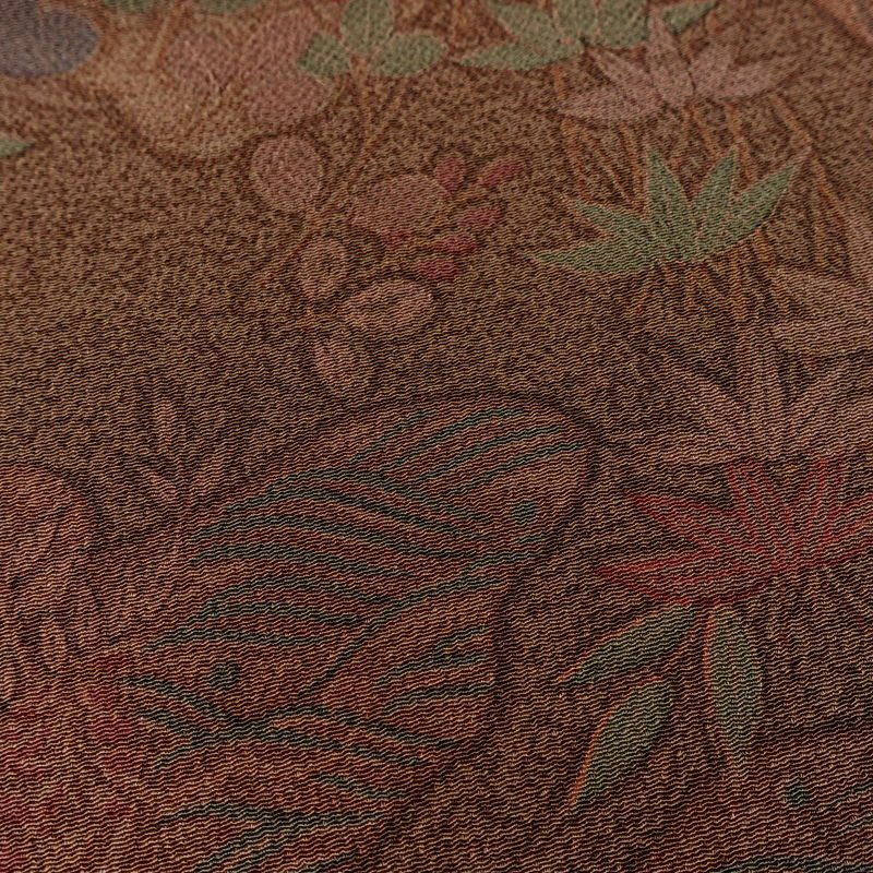 小紋 縮緬 正絹 古典柄 袷仕立て 身丈151.5cm 裄丈64cm リサイクル着物 着物 茶_画像7