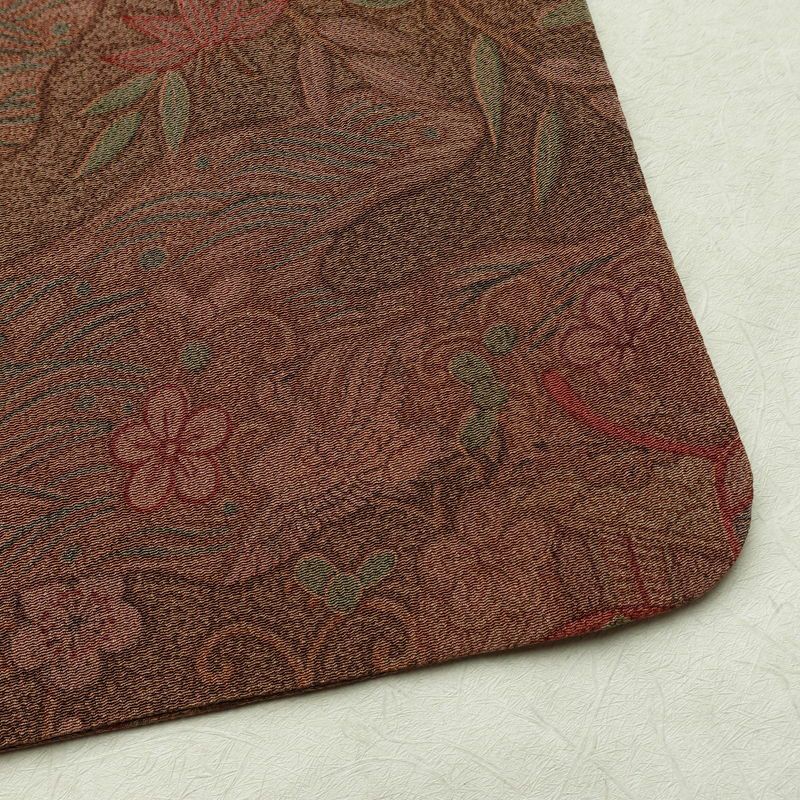 小紋 縮緬 正絹 古典柄 袷仕立て 身丈151.5cm 裄丈64cm リサイクル着物 着物 茶_画像16