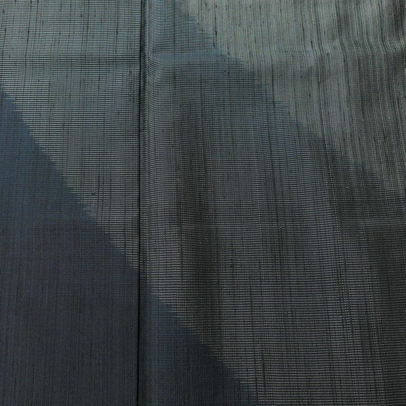 紬 付下 良品 落款入り 諏訪好風 正絹 幾何学柄・抽象柄 袷仕立て 身丈160.5cm 裄丈62.5cm リサイクル着物 着物 洒落 粋 青・紺_画像6