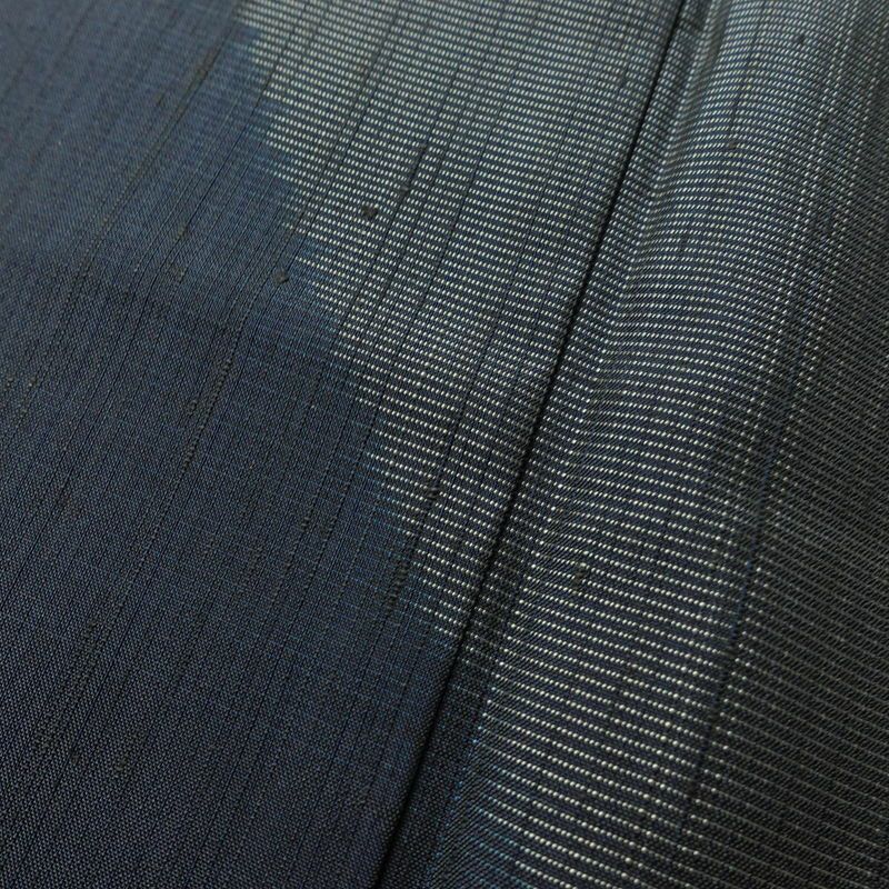 紬 付下 良品 落款入り 諏訪好風 正絹 幾何学柄・抽象柄 袷仕立て 身丈160.5cm 裄丈62.5cm リサイクル着物 着物 洒落 粋 青・紺_画像7