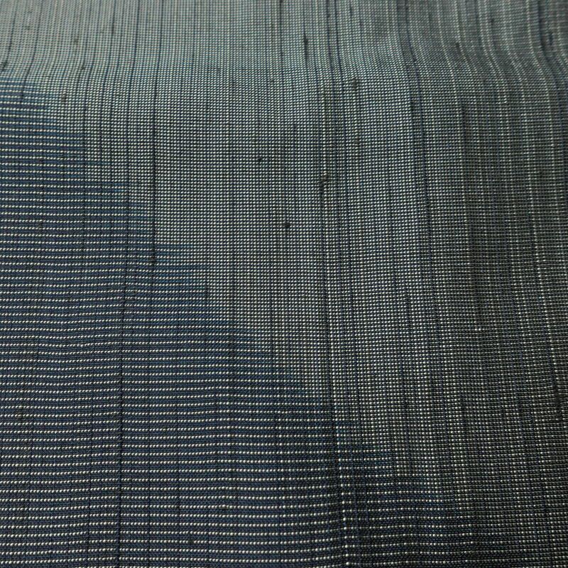 紬 付下 良品 落款入り 諏訪好風 正絹 幾何学柄・抽象柄 袷仕立て 身丈160.5cm 裄丈62.5cm リサイクル着物 着物 洒落 粋 青・紺_画像8